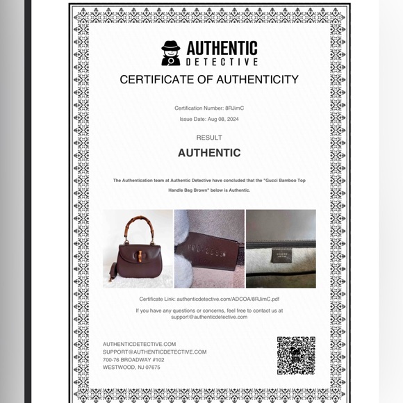 GUCCI 1947 BAMBOO TOP HANDLE TWO WAY MEDIUM BAG - Picture 16 of 17